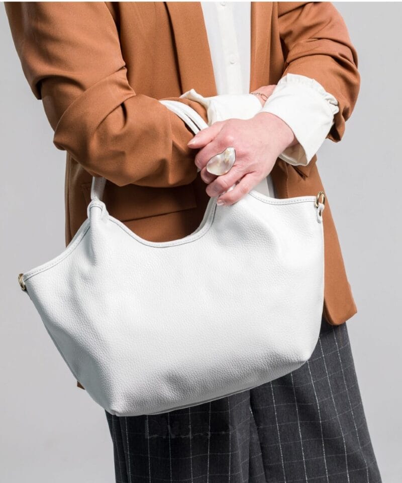 Leren Handtas tilde zacht leren wit witte handtassen italiaans leder kopen bestellen model