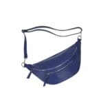 Leren Heuptas Tyler donker blauw blauwe leer heuptassen twee voorvakken met zilveren rits festival tassen bumbags kopen bestellen onder