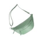 Leren Heuptas Tyler mint leer heuptassen twee voorvakken met zilveren rits festival tassen bumbags kopen bestellen