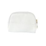 Leren Portemonnee Linda wit witte kleine portemonnees wallets 1 vak rits goud beslag kopen bestellen