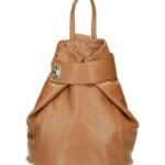 Leren Rugtas Latisha donker cognac leer rugtassen handtassen schoudertassen zilver beslag trendy tassen kopen bestellen-Photoroom