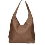 Leren Schoudertas Aiden bruin bruine zacht leer leder schoudertassen ruime dames italiaans tassen kopen bestellen zijkant