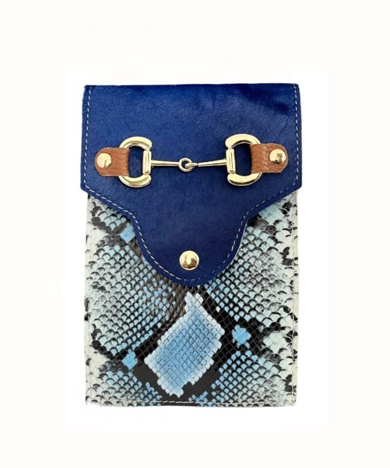 Leren Schoudertas Animal Love multi blauwe slangenprint blauw dierenvacht taupe camel kleurrijke tasjes dierenvacht kopen bestellen trendy