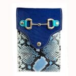 Leren Schoudertas Animal Love multi blauwe slangenprint dierenvacht turquoise beige kleurrijke tasjes dierenvacht kopen bestellen trendy