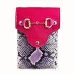 Leren Schoudertas Animal Love multi paarse slangenprint fuchsia dierenvacht taupe kleurrijke tasjes dierenvacht kopen bestellen trendy