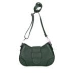 Leren Schoudertas Audrey donker groen groene flessengroen trendy stevige leren schoudertassen italiaans leder kopen bestellen