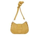 Leren Schoudertas Audrey mosterd geel gele trendy stevige leren schoudertassen italiaans leder kopen bestellen