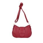 Leren Schoudertas Audrey rood rode trendy stevige leren schoudertassen italiaans leder kopen bestellen