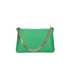 Leren Schoudertas Chain groen groene leer clutches handtassen gouden ketting hengsel luxe lederen tassen kopen bestellen