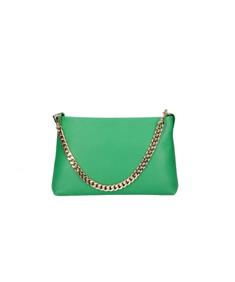 Leren Schoudertas Chain groen groene leer clutches handtassen gouden ketting hengsel luxe lederen tassen kopen bestellen