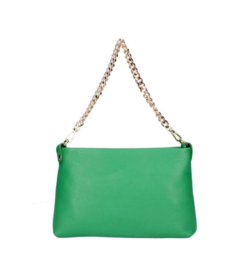 Leren Schoudertas Chain groen groene leer clutches handtassen gouden ketting hengsel luxe lederen tassen kopen bestellen achter