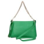 Leren Schoudertas Chain groen groene leer clutches handtassen gouden ketting hengsel luxe lederen tassen kopen bestellen detail