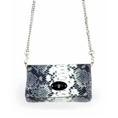 Leren-Schoudertas-Classic-snake-wit-witte-zwart-creme-leer-slangenprint-lederen-tasjes-lang-zilveren-ketting-hengsel-bags