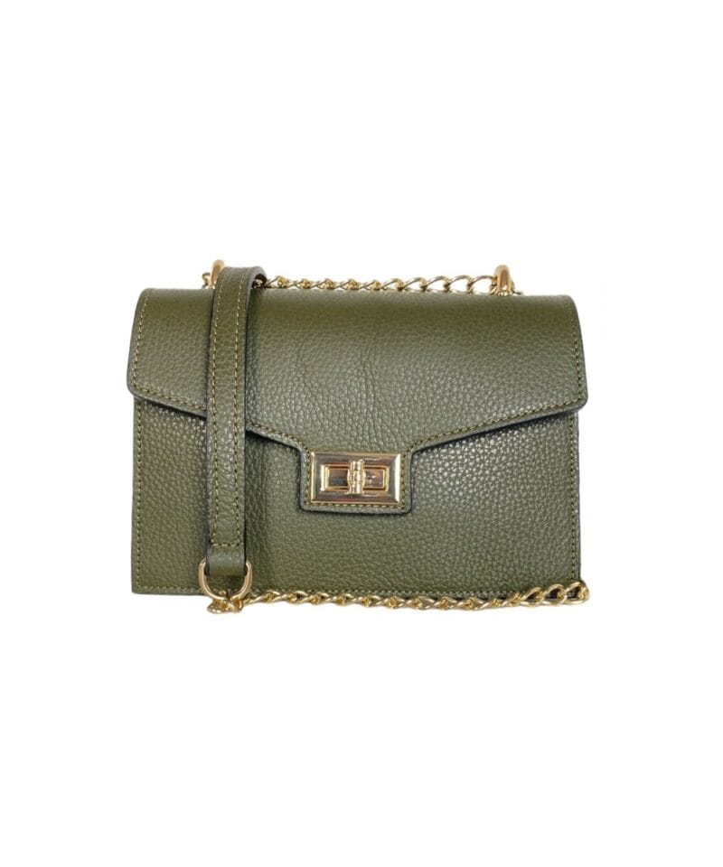Leren-Schoudertas-Classy-U-groen-groen-army-green-stevige-trendy-leren-schoudertas-tas-itbag-gouden-kettinghengsel-look-a-like-bags-kopen-bestellen