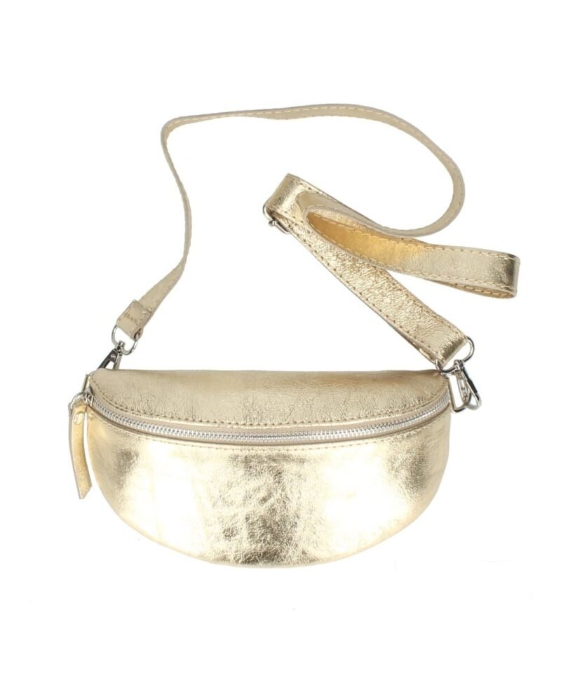 Leren Schoudertas Faya Metallic goud-gouden-schoudertas-zilveren-rits-tassen-kopen-bestellen-goedkope-lederen-crossbody-tassen-