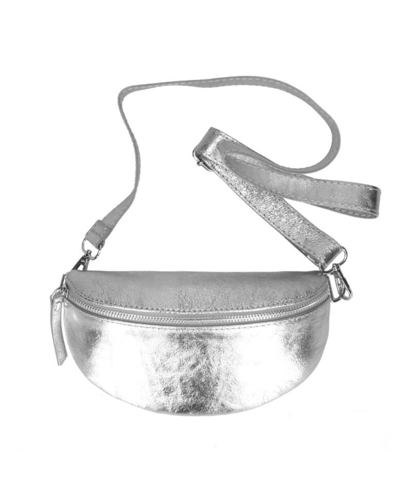 Leren Schoudertas Faya Metallic-zilver-zilveren-schoudertas-zilveren-rits-tassen-kopen-bestellen-goedkope-lederen-crossbody-tassen-