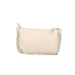 Leren Schoudertas Fiona beige shoudertassen crossbodytas dames gouden kettinghengsel kopen bestellen 1