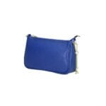 Leren Schoudertas Fiona kobalt blauw blauwe shoudertassen crossbodytas dames gouden kettinghengsel kopen bestellen 1