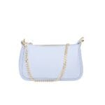 Leren Schoudertas Fiona lichtblauw babyblauw blauwe shoudertassen crossbodytas dames gouden kettinghengsel kopen bestellen 1
