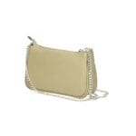 Leren Schoudertas Fiona taupe shoudertassen crossbodytas dames gouden kettinghengsel kopen bestellen 1