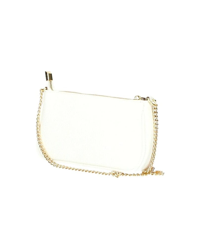 Leren Schoudertas Fiona wit witte shoudertassen crossbodytas dames gouden kettinghengsel kopen bestellen 1