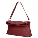 Leren Schoudertas Lilly donker rood rode zacht leren schoudertas chique leer italiaans kopen-Photoroom