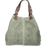 Leren Schoudertas Python mint slangenprint leren schoudertassen luxe trendy italiaanse leder tassen kopen bestellen