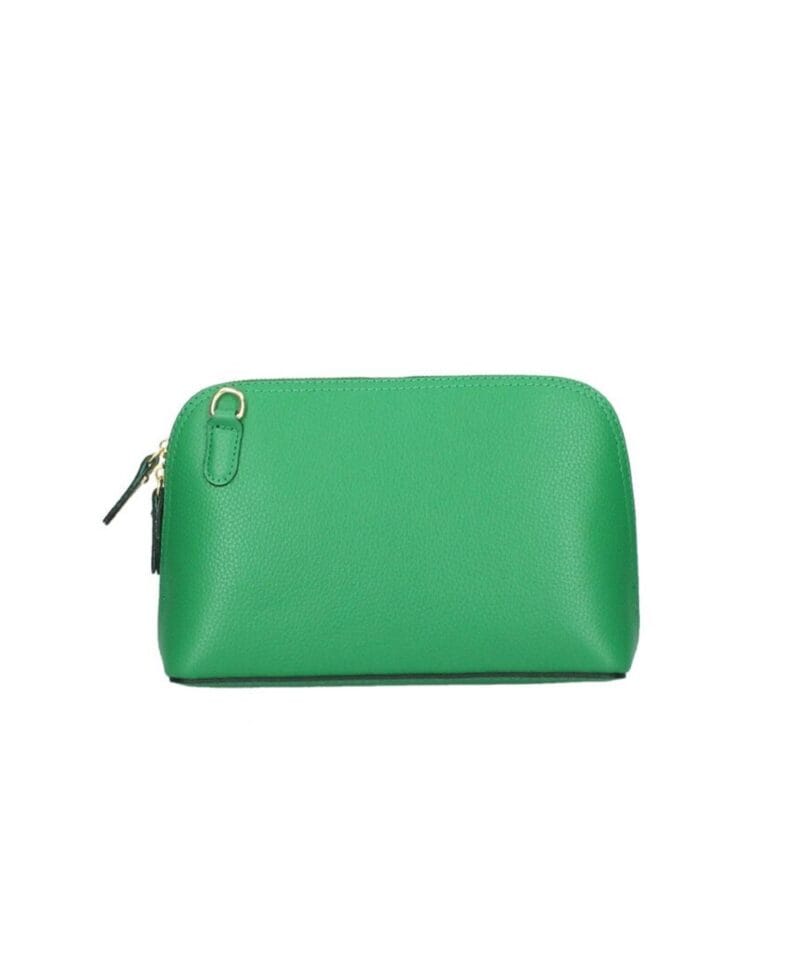 Leren Schoudertas Rosemary groen groene stevige crossbody tassen dames leder leer tasjes kopen italiaans kopen bestellen