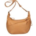 Leren Schoudertas Sally cognac ruime zacht leren crossbodytassen luxe trendy italiaans leder kopen bestellen