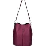 Leren Schoudertas Sandra Wijnrood rode bucketbag bucket tas schoudertassen leer classy tassen kopen bestellen luxe