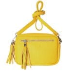 Leren-Schoudertas-Stina double Tassle-geel gele trendy--tas-met-2 kwastjes-leder-fashion-tas-kopen-bestellen-