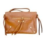 Leren Schoudertas Vanes cognac clutches schoudertassen dames tassen ritsen detail kopen bestellen online
