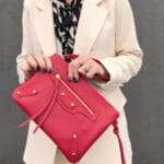 Leren Schoudertas Vanes rood rode clutches schoudertassen dames tassen ritsen detail kopen bestellen online model