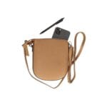 Leren Schoudertas Vera cognac schoudertassen leer leder italiaans zilver beslag trendy fashion bags kopen bestellen detail