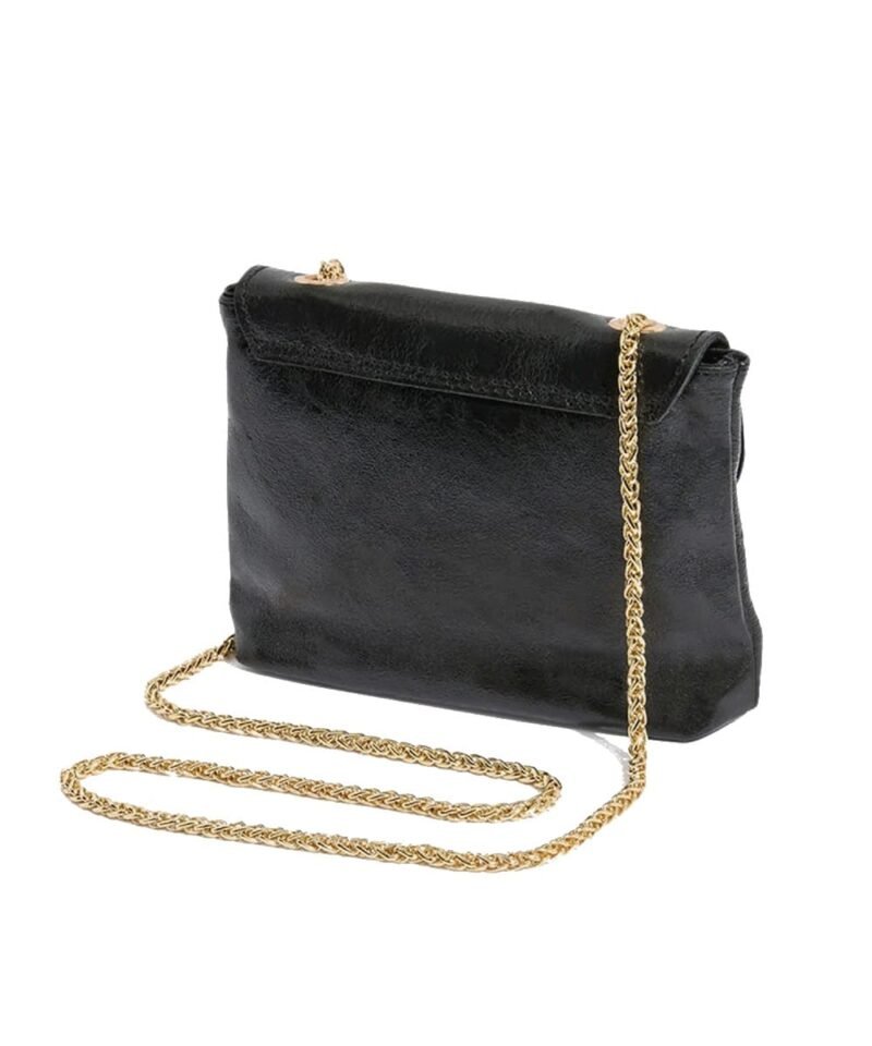 Leren-Schoudertasje-Very-Metallic-zwart-zwarte-kleine-trendy-vel-gekleurde-tassen-gouden-kettinghegsel-giuliano-bags-kopen-bestellen achterkant