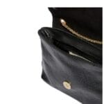 Leren-Schoudertasje-Very-Metallic-zwart-zwarte-kleine-trendy-vel-gekleurde-tassen-gouden-kettinghegsel-giuliano-bags-kopen-bestellen binnenkant
