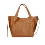 Leren Shopper Leira cognac bruin bruinegrote leren handtassen leder voorvak magneetsluiting trendy leer tassen kopen bestellen