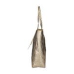 Leren-Shopper-Simple-Metallic-brons bronzen-metallic-lederen-shoppers-grote-tassen- handtassen kopen-glans-coating Italiaanse -tassen-kopen zij