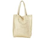 Leren-Shopper-Simple-Metallic-goud-gouden-metallic-lederen-shoppers-grote-tassen-handtassen-kopen-glans-coating-Italiaanse-tassen-kopen