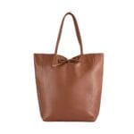Leren-Shopper-Simple-donker cognac bruin bruine lederen-shoppers-grote-tassen-handtassen-kopen-kantoortassen-Italiaanse-tassen-kopen-