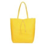 Leren-Shopper-Simple- geel gele lederen-shoppers-grote-tassen-handtassen-kopen-kantoortassen-Italiaanse-tassen-kopen-