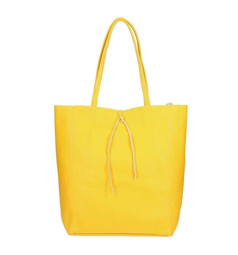 Leren-Shopper-Simple- geel gele lederen-shoppers-grote-tassen-handtassen-kopen-kantoortassen-Italiaanse-tassen-kopen-