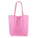 Leren-Shopper-Simple-hot pink fel roze pink lederen-shoppers-grote-tassen-handtassen-kopen-kantoortassen-Italiaanse-tassen-kopen- bestellen leder 1