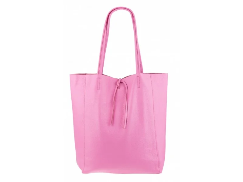 Leren-Shopper-Simple-hot pink fel roze pink lederen-shoppers-grote-tassen-handtassen-kopen-kantoortassen-Italiaanse-tassen-kopen- bestellen leder 1