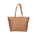 Leren Shopper Victoria cognac ruime chique leren shoppers achtervak italiaans ruime leren handtassen kopen bestellen achter