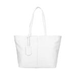 Leren Shopper Victoria wit witte ruime chique leren shoppers achtervak italiaans ruime leren handtassen kopen bestellen