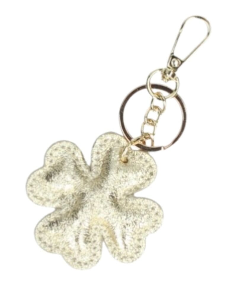 Leren Sleutelhanger Klavertje goud gouden trendy stervorimige leren sleutelhangers tashangers bag charms kopen bestellen--Photoroom