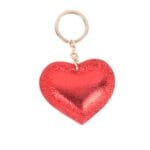 Leren-Sleutelhanger-Metallic-Hart--rood rode -leder-leer-tassen-hangers-goud beslag-sleutel-hangers-online-bestellen-kopen