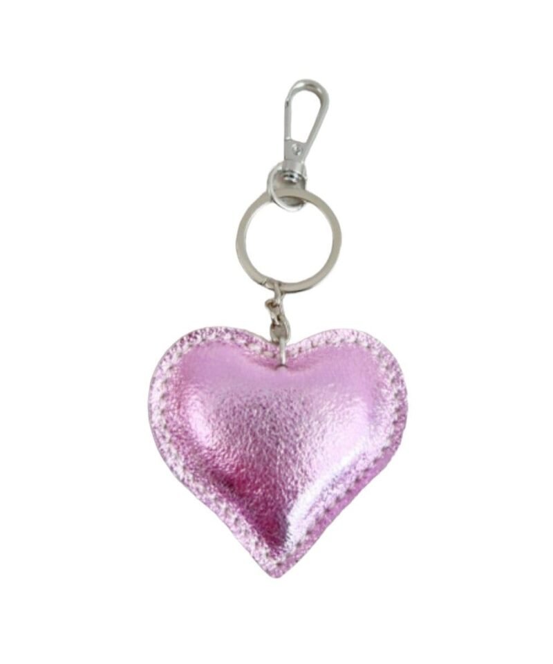 Leren-Sleutelhanger-Metallic-Hart-roze-sleutel-hangers-tas-hashangers-leren-hartjes-zilver-beslag-kopen-bestellen