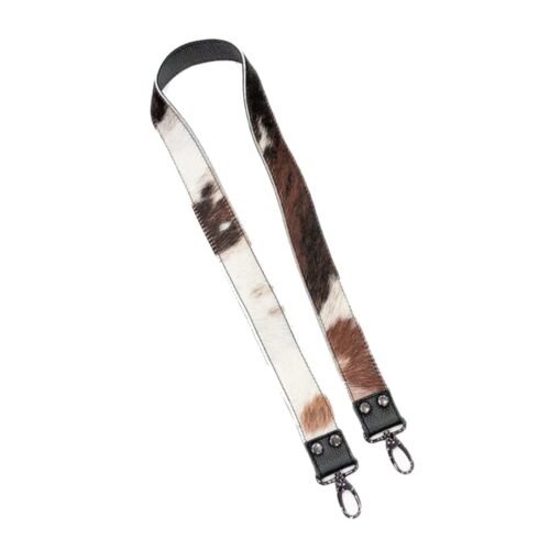 Leren Tassenhengsel Koevacht bagstrap koeien vacht dierenhuid skin lederen dierenhuid tassen hengsels losse hengsel voor tassen kopen bestellen
